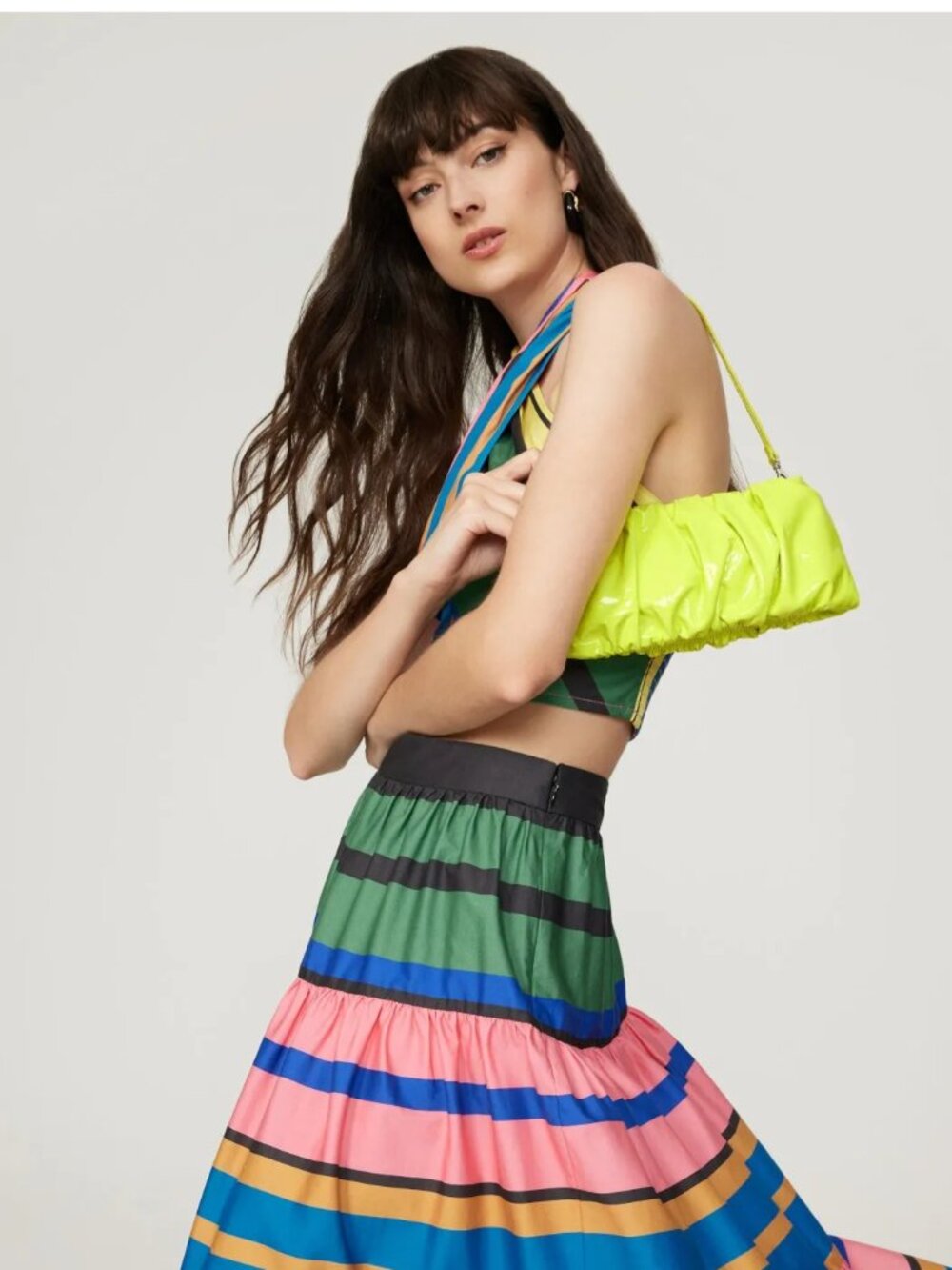 Staud Accessories Citron Bean Convertible Bag MSRP $195